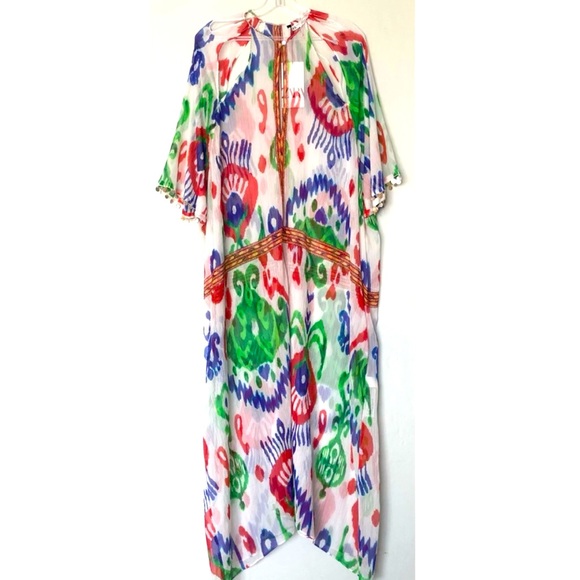 New Zara Printed Kaftan Dress Cover Up - Picture 7 of 15